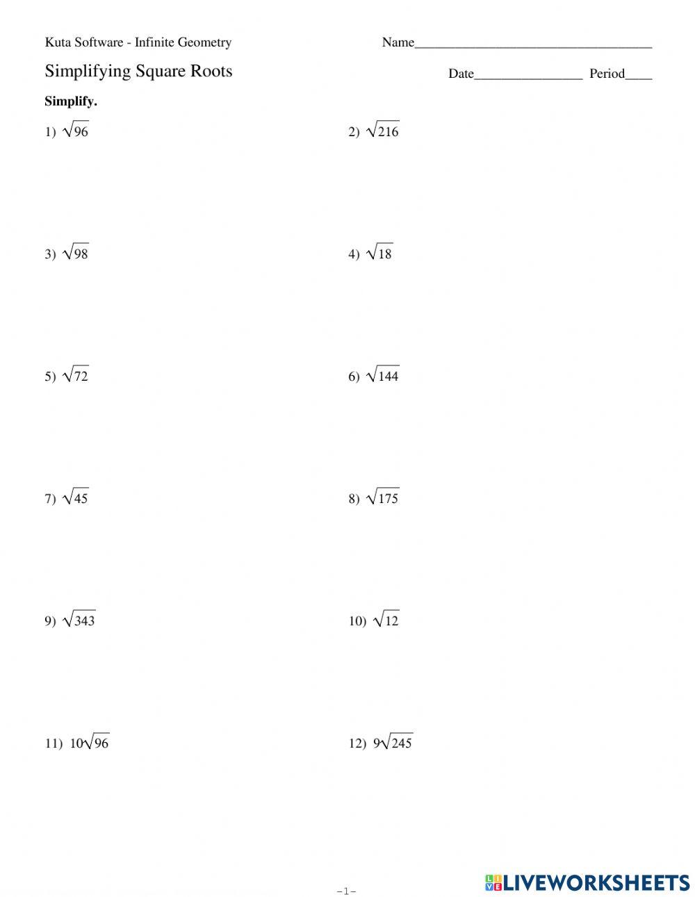 simplifying-roots-worksheet-live-worksheets