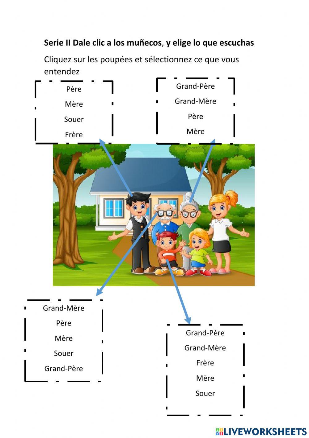 la-famille-worksheet-for-a1-live-worksheets