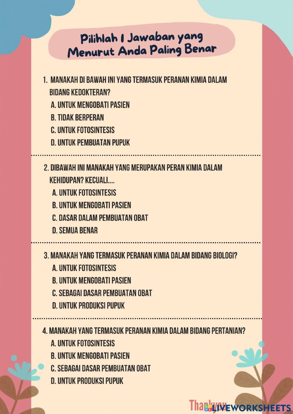 Hakikat dan Peran Ilmu Kimia dalam Kehidupan