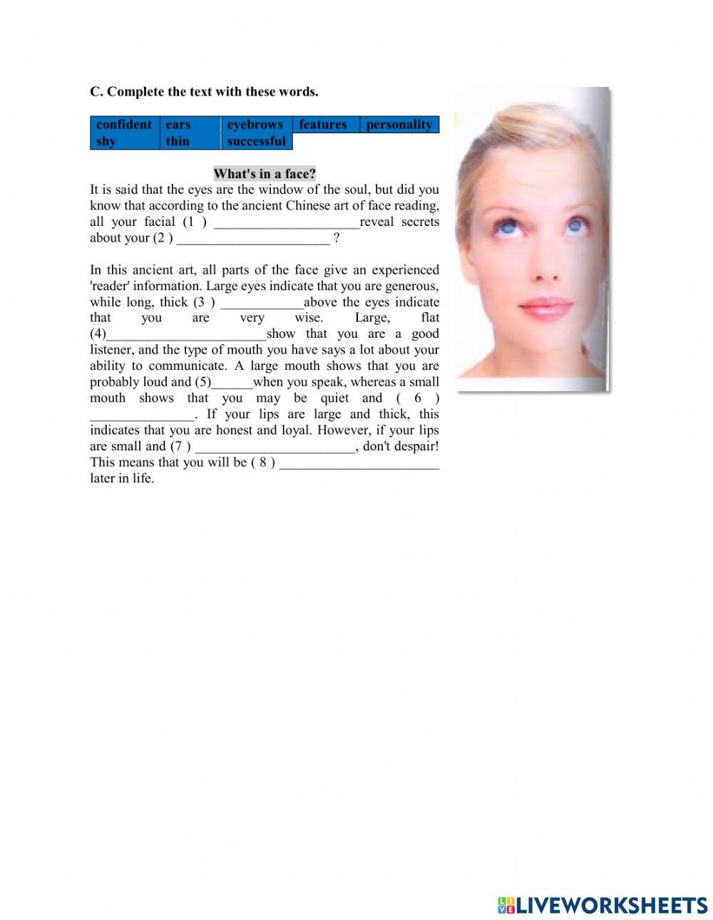 Unit 12: the body beautiful