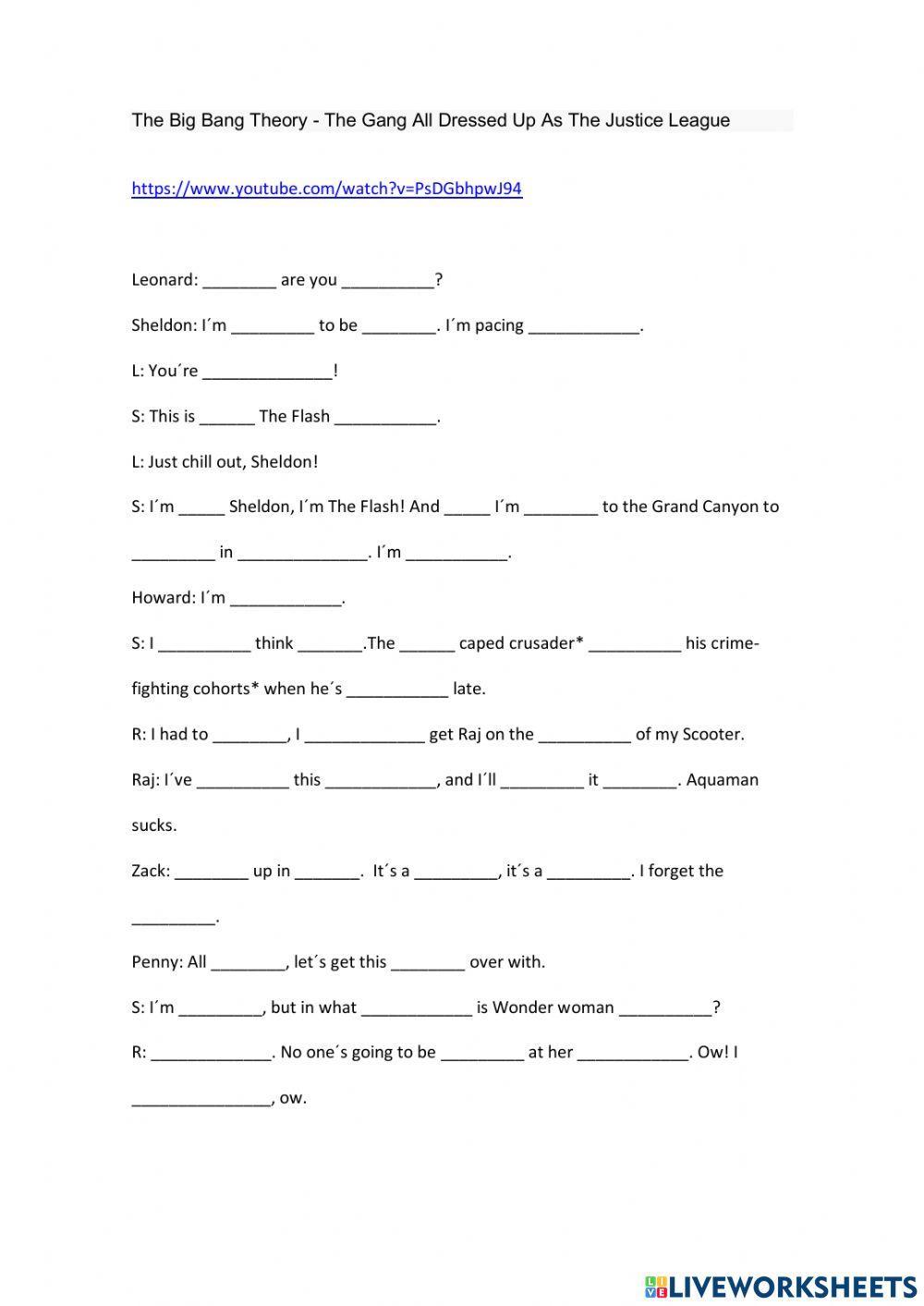 Listening Exercise: The Big Bang Theory