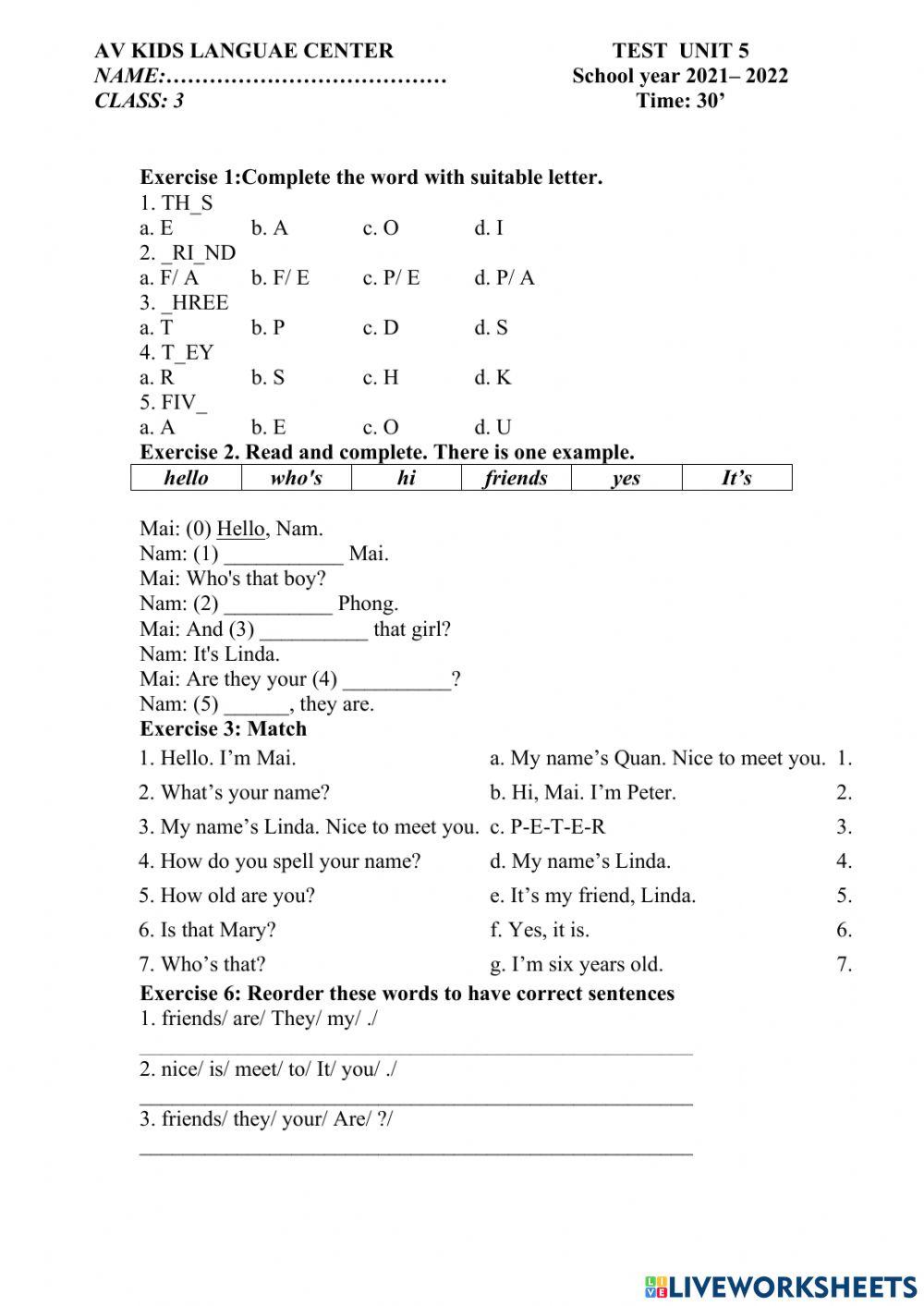 PBT unit 5 (E3)-Mrs. Thuy
