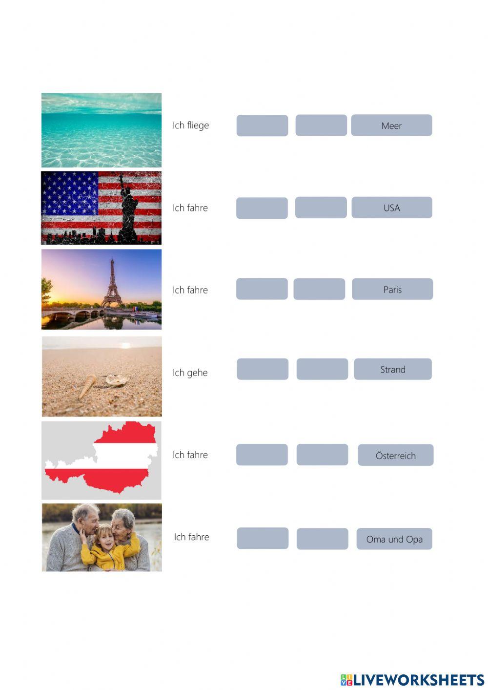 Präpositionen bei Orten