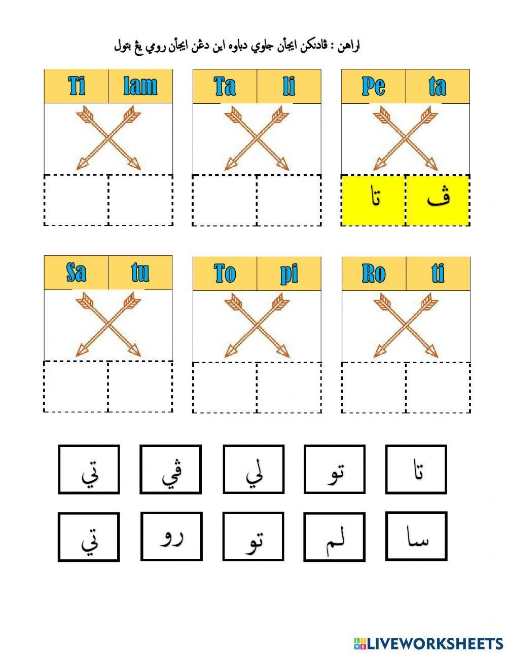 Pelajaran Jawi huruf ta