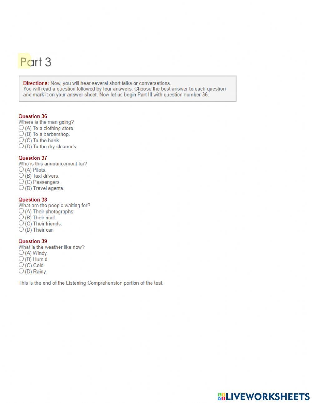 Mini TOEIC Brigde (By Mónica Rodríguez)