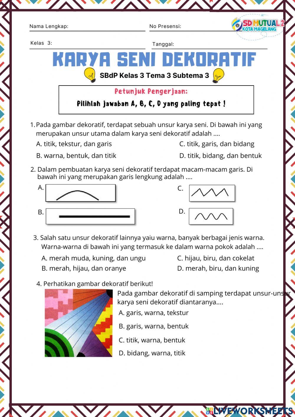 Karya Seni Dekoratif Karya Seni Dekoratif