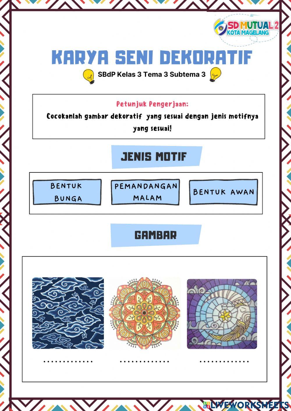 Karya Seni Dekoratif Karya Seni Dekoratif
