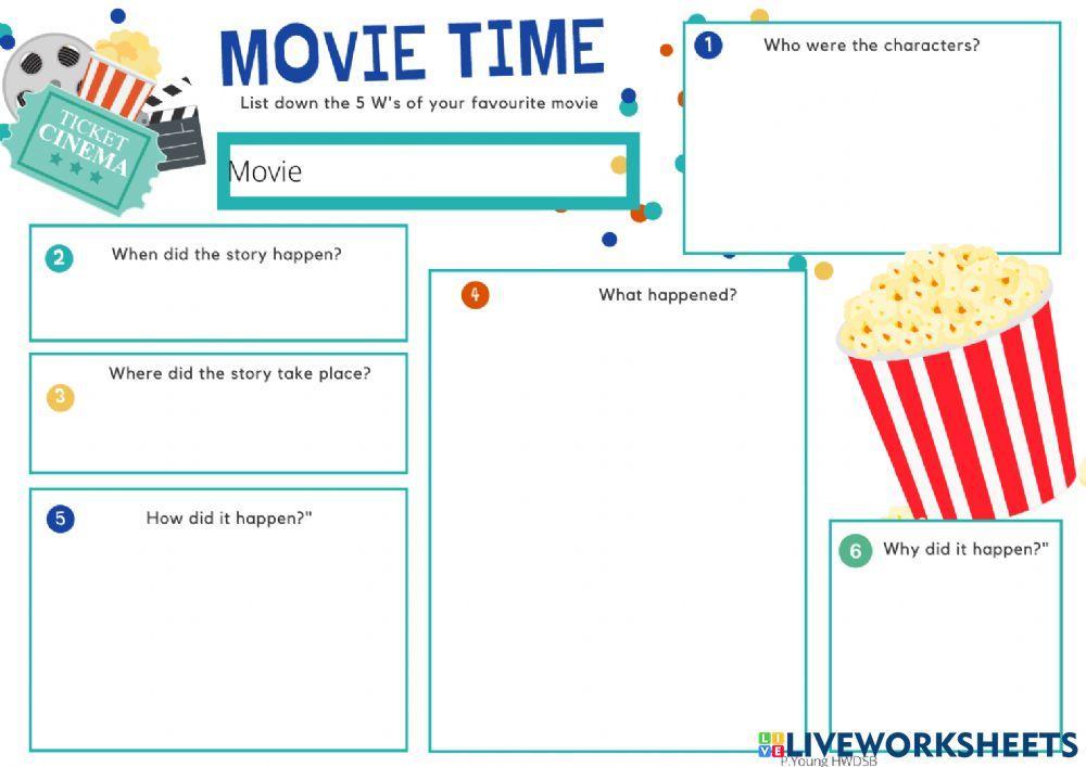 Graphic organizer favourite movie