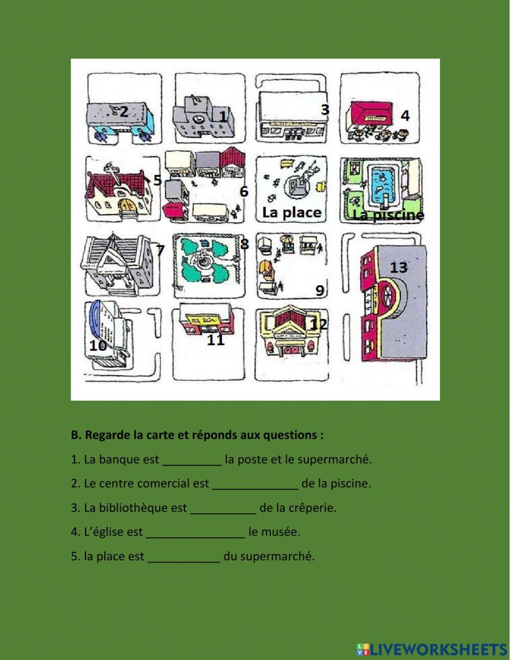 Les lieux dans la ville