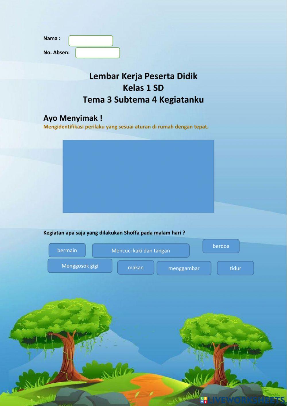 LKPD Kelas 1 Tema 3 Subtema 4