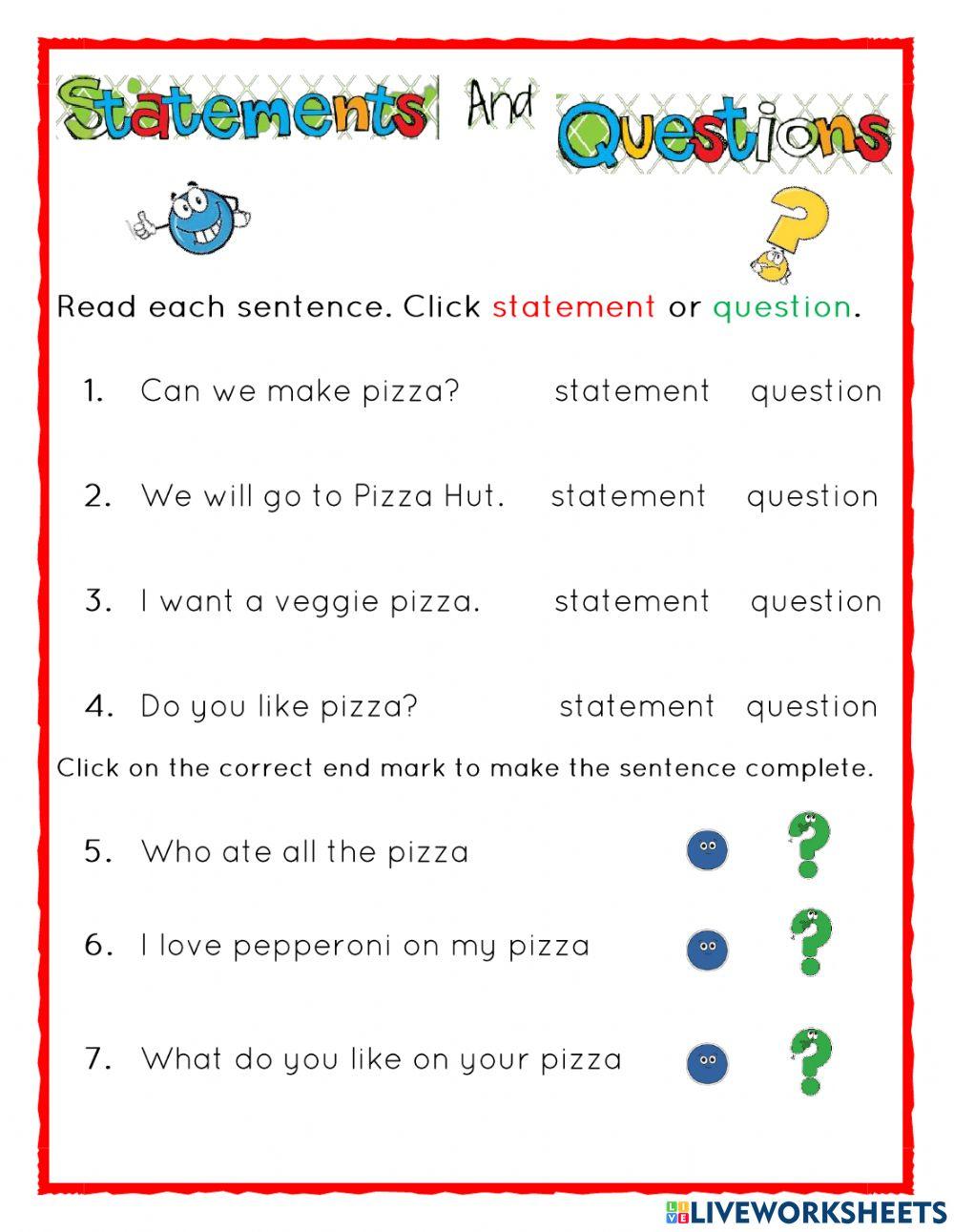 Statements and Questions Sentences