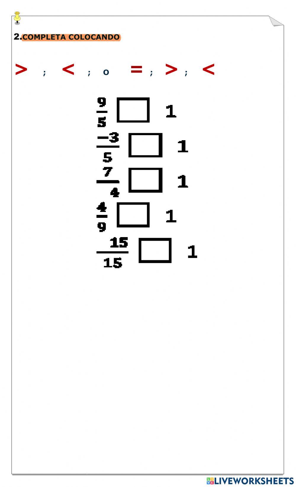 Operaciones con racionales