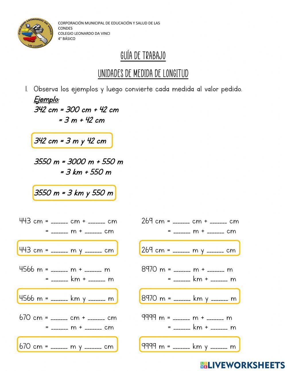 Convirtiendo unidades de longitud