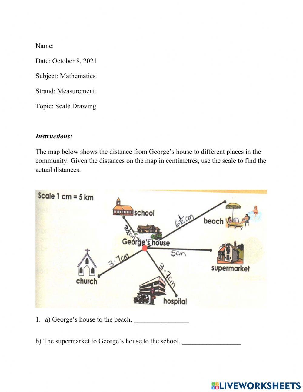 Scale drawing-Road map