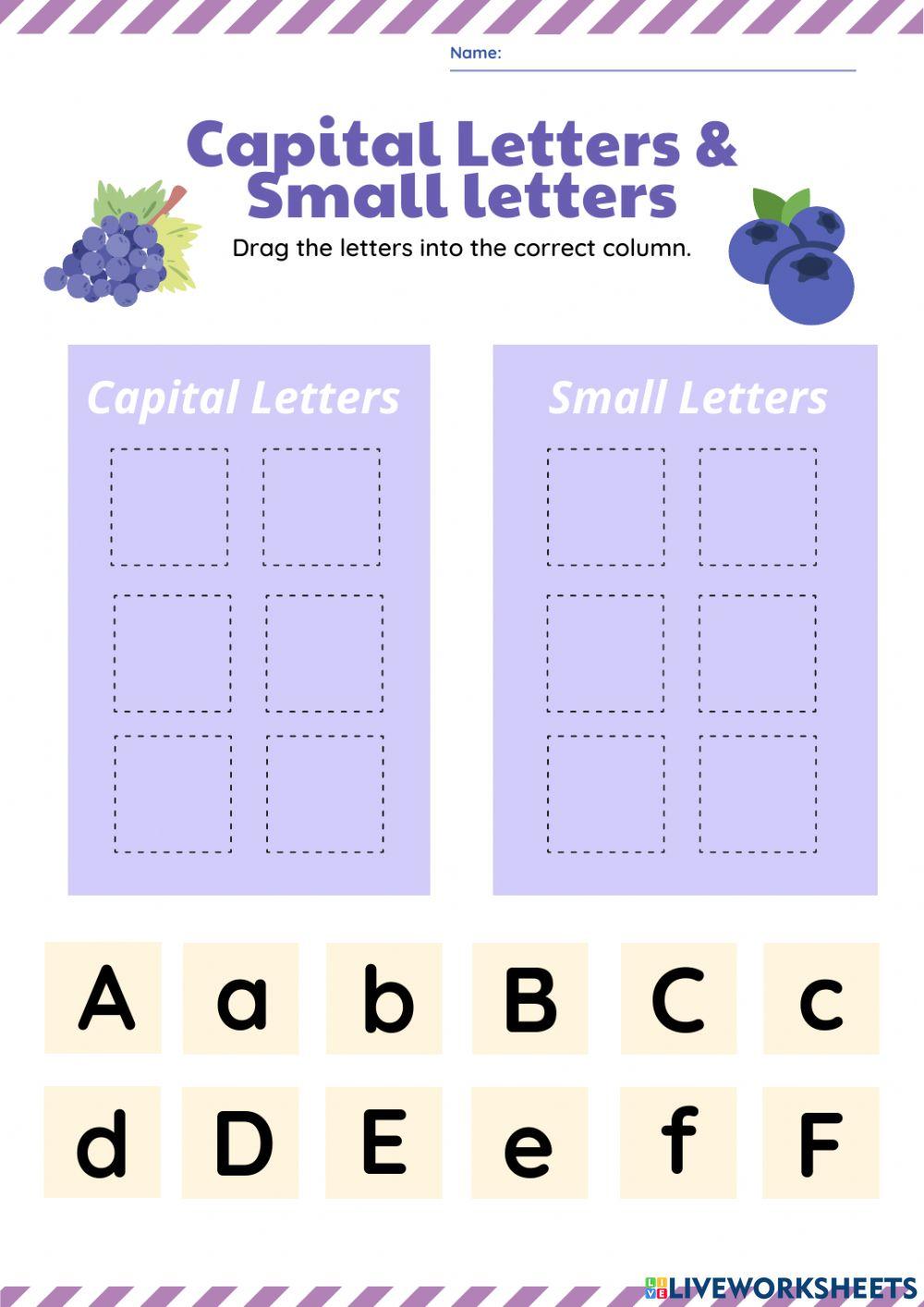 Capital Letters and Small Letters