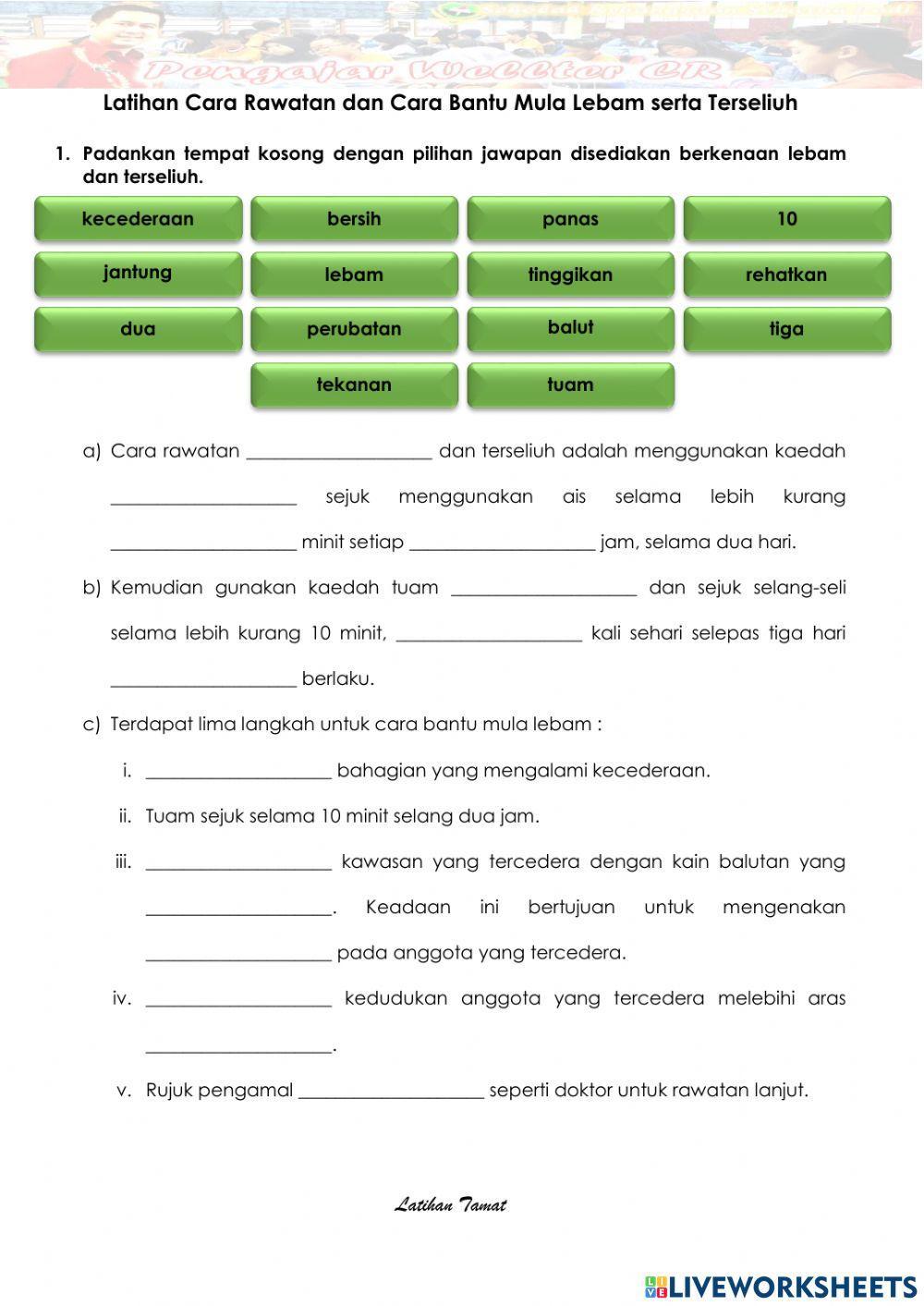 Tahun 4 PK - Cara Rawatan Lebam & Terseliuh