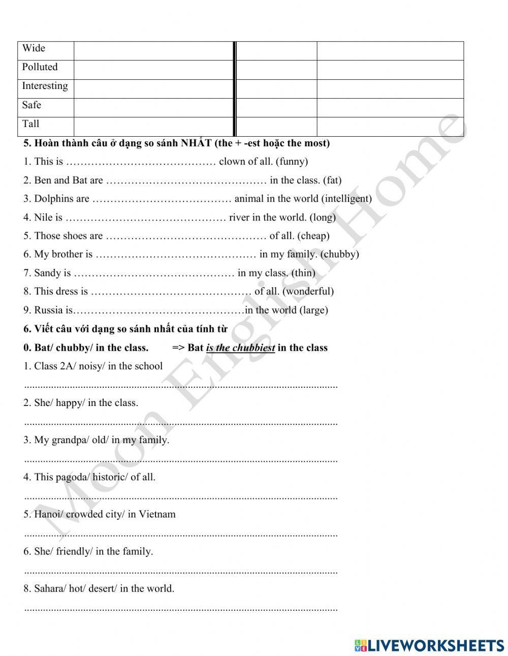 0910 Grade 5 So sánh nhất + eat like a pig