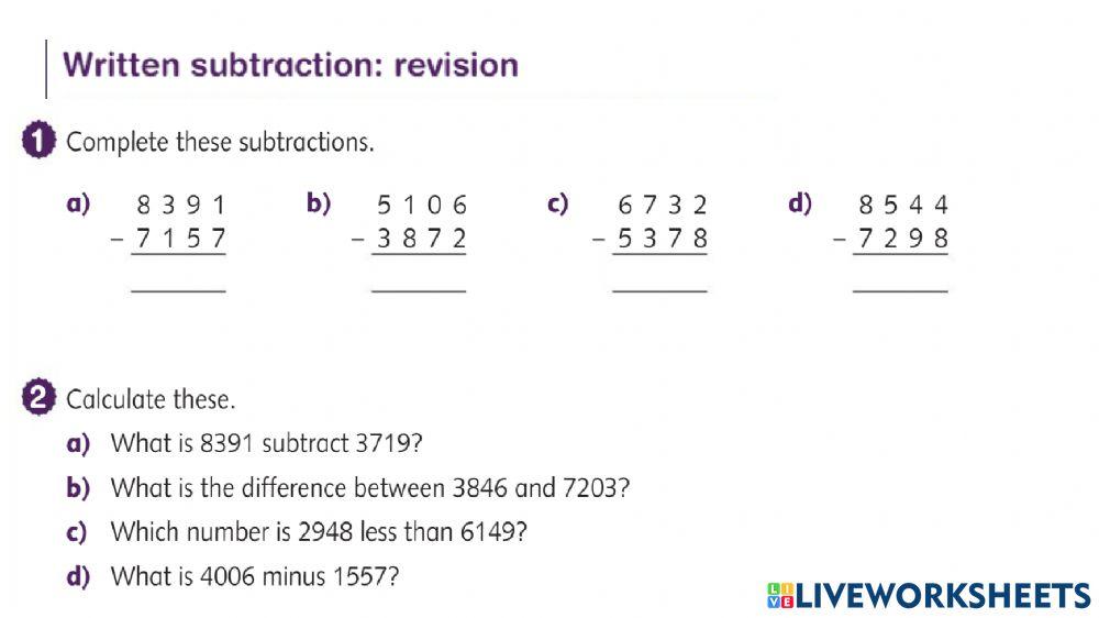 Class work pages 44,46 worksheet | Live Worksheets