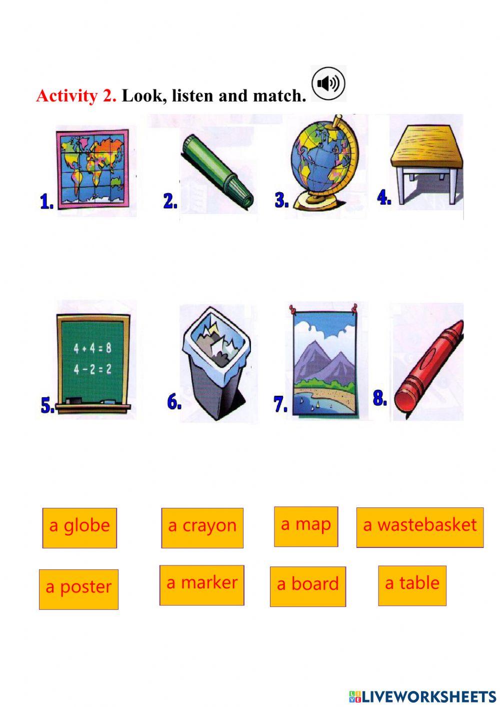 Unit 1: Things for school