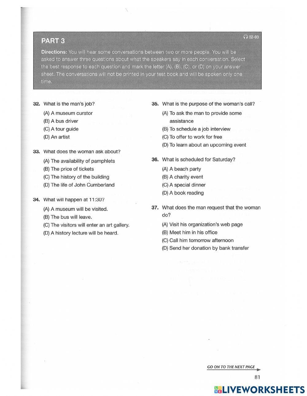 New TOEIC 700 - Test 2 Part 3