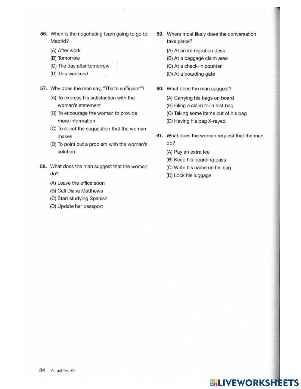 New TOEIC 700 - Test 2 Part 3