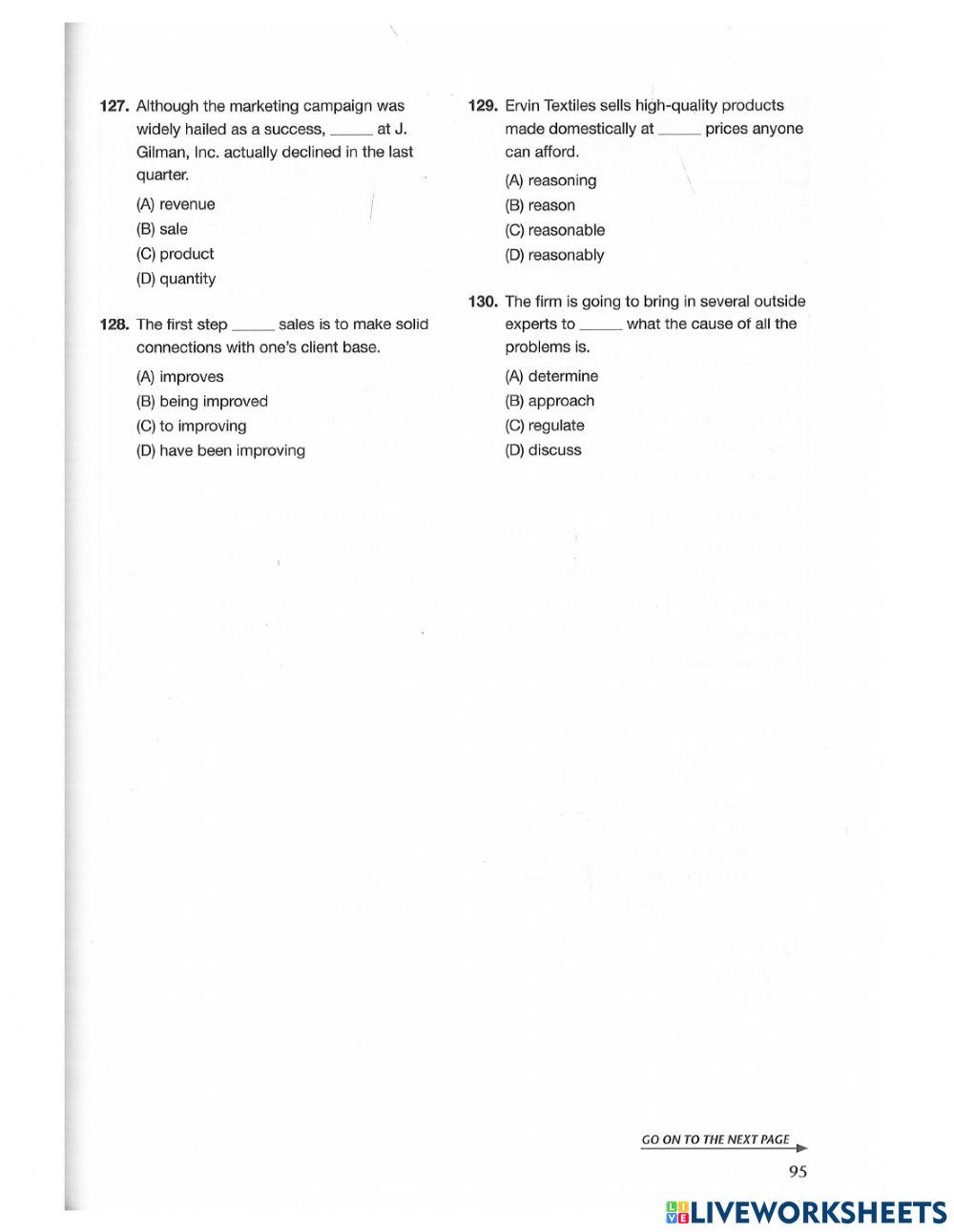 New TOEIC 700 - Test 2 Part 5