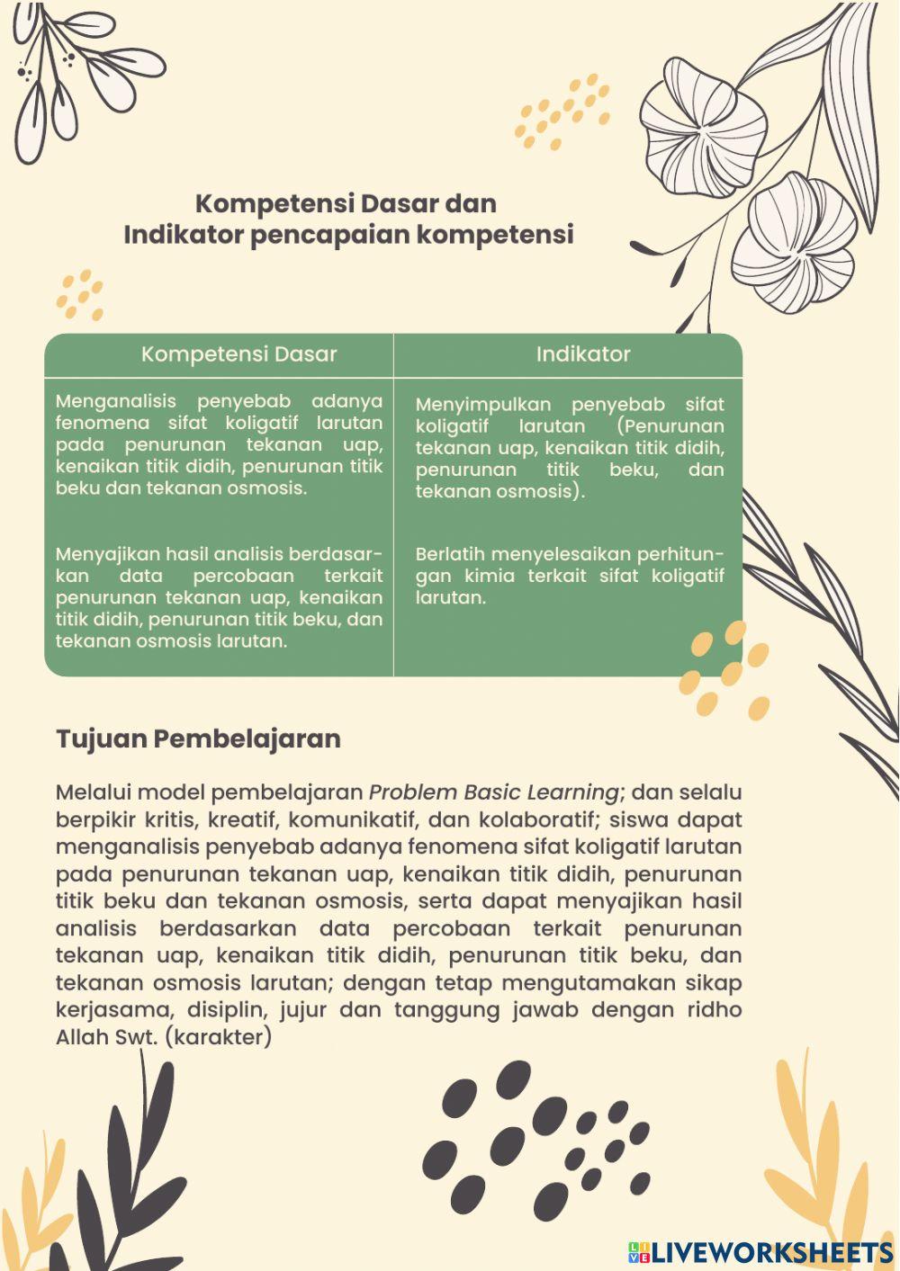 Jenis Sifat Koligatif Larutan