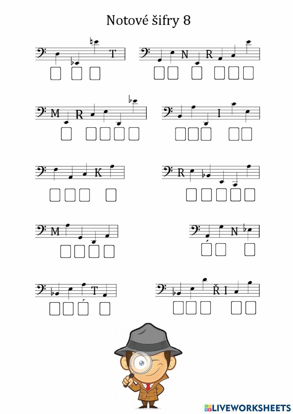 Notové šifry 8