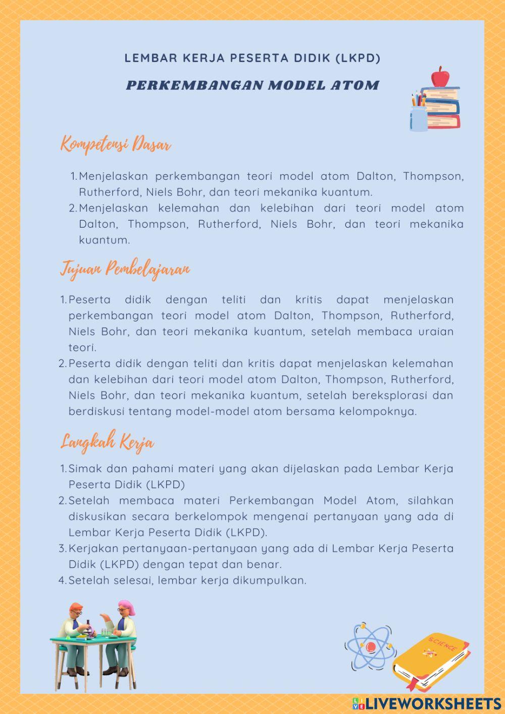 Perkembangan Model Atom