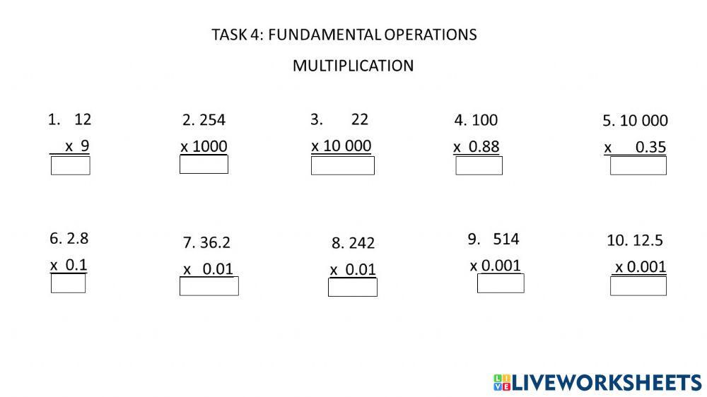 Task 4 Multiplication
