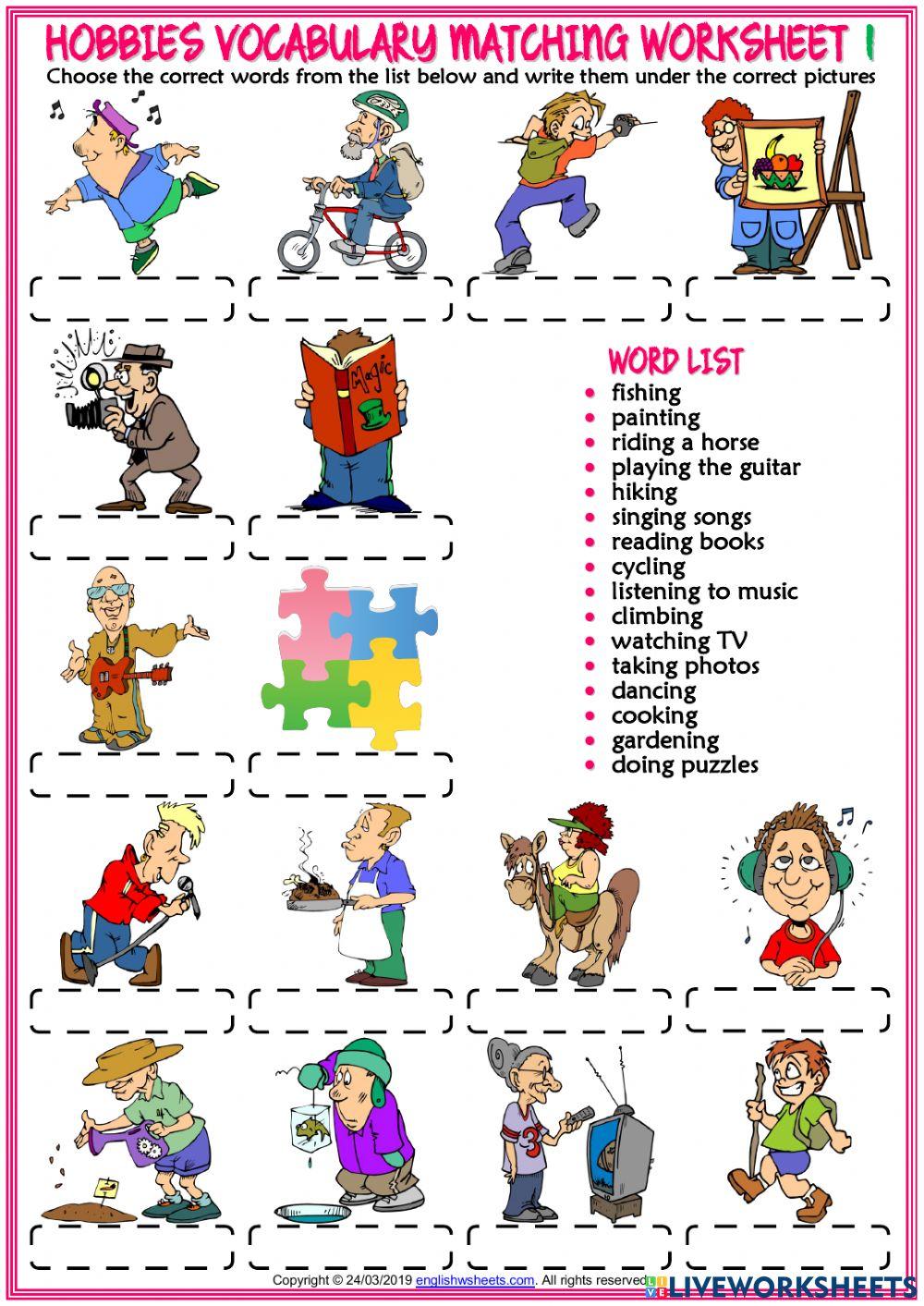 6th-7th grade - daily activities - unit 1 -unit2