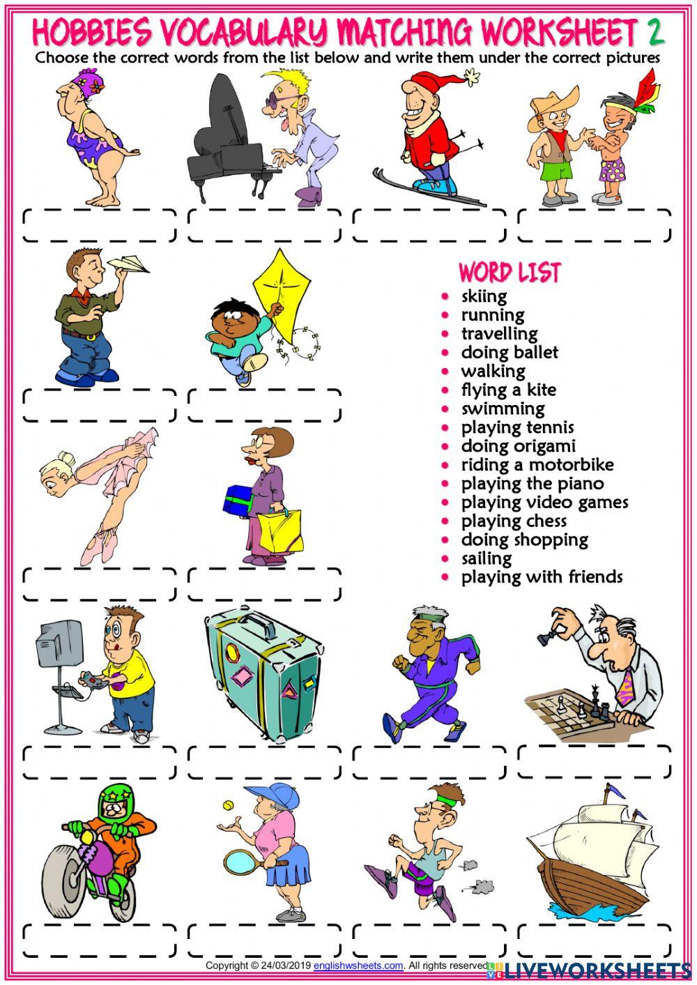 6th-7th grade - daily activities - unit 1 -unit2