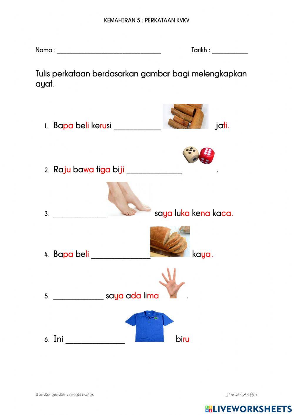 Lengkapkan Ayat KVKV