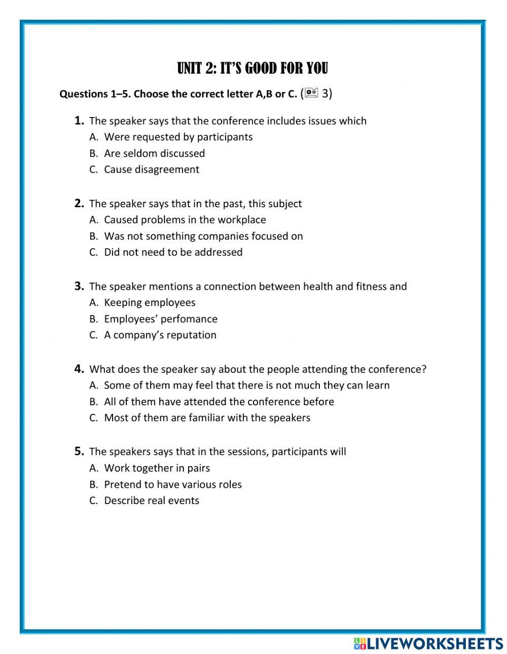 Complete IELTS 5-6 Unit 2 Listening WB