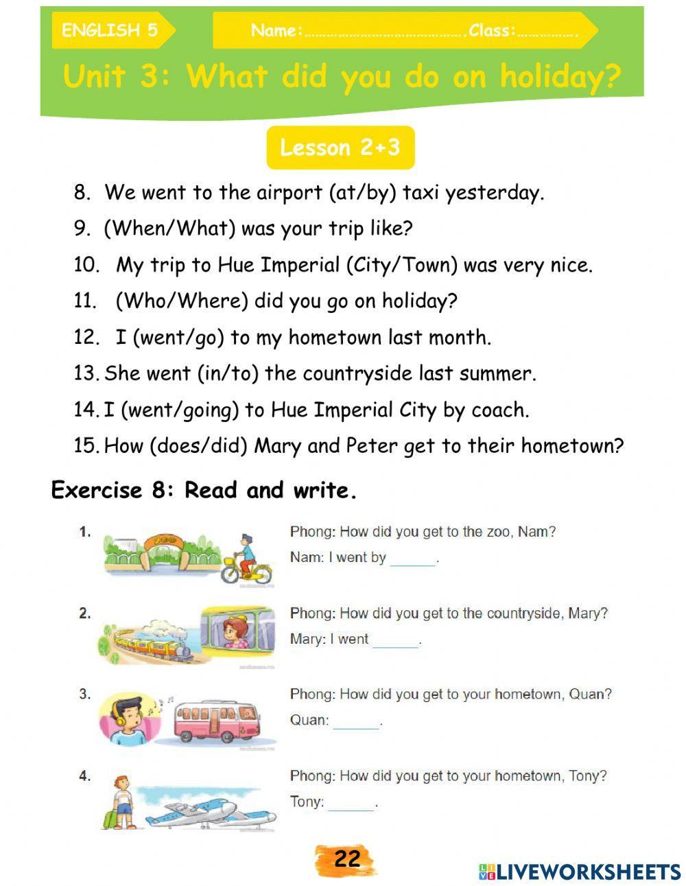 E5-U3-Where did you go on holiday?