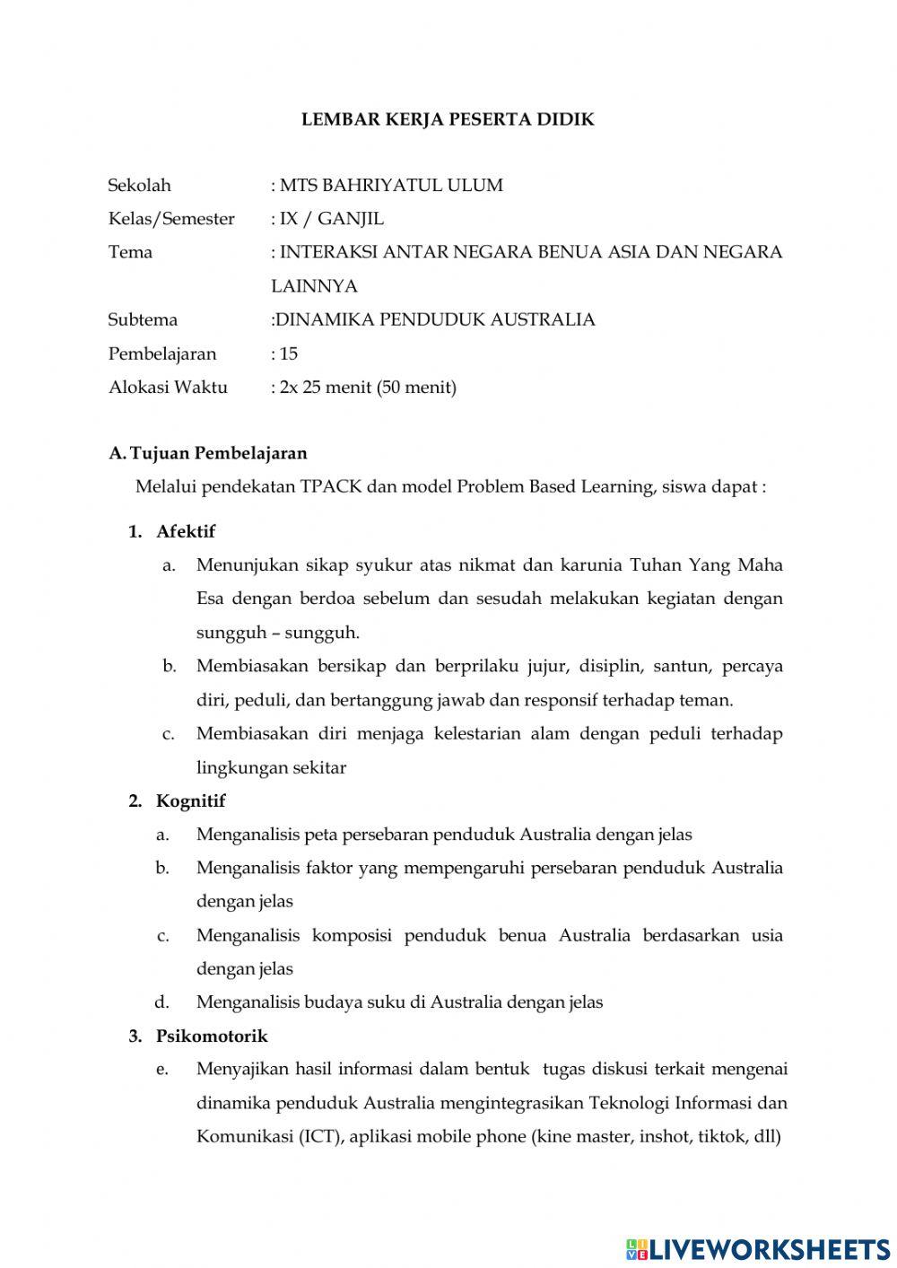 Dinamika penduduk australia