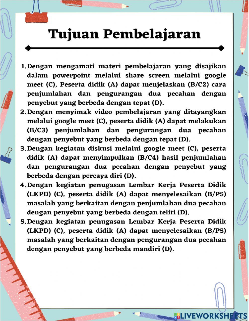 Lkpd 1 matematika kelas v