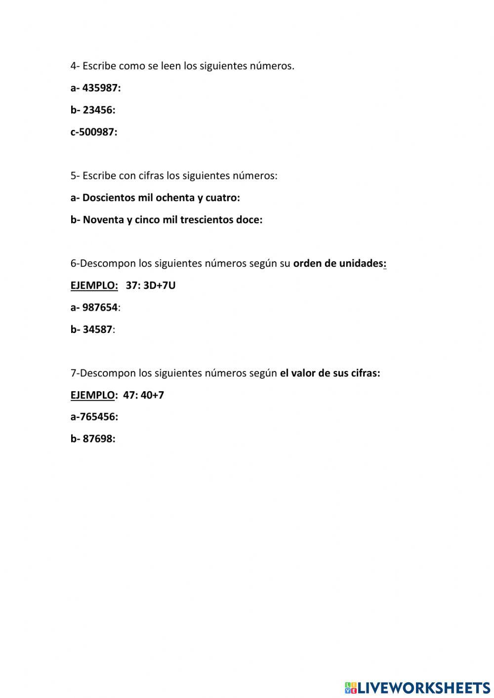 Estadística y números