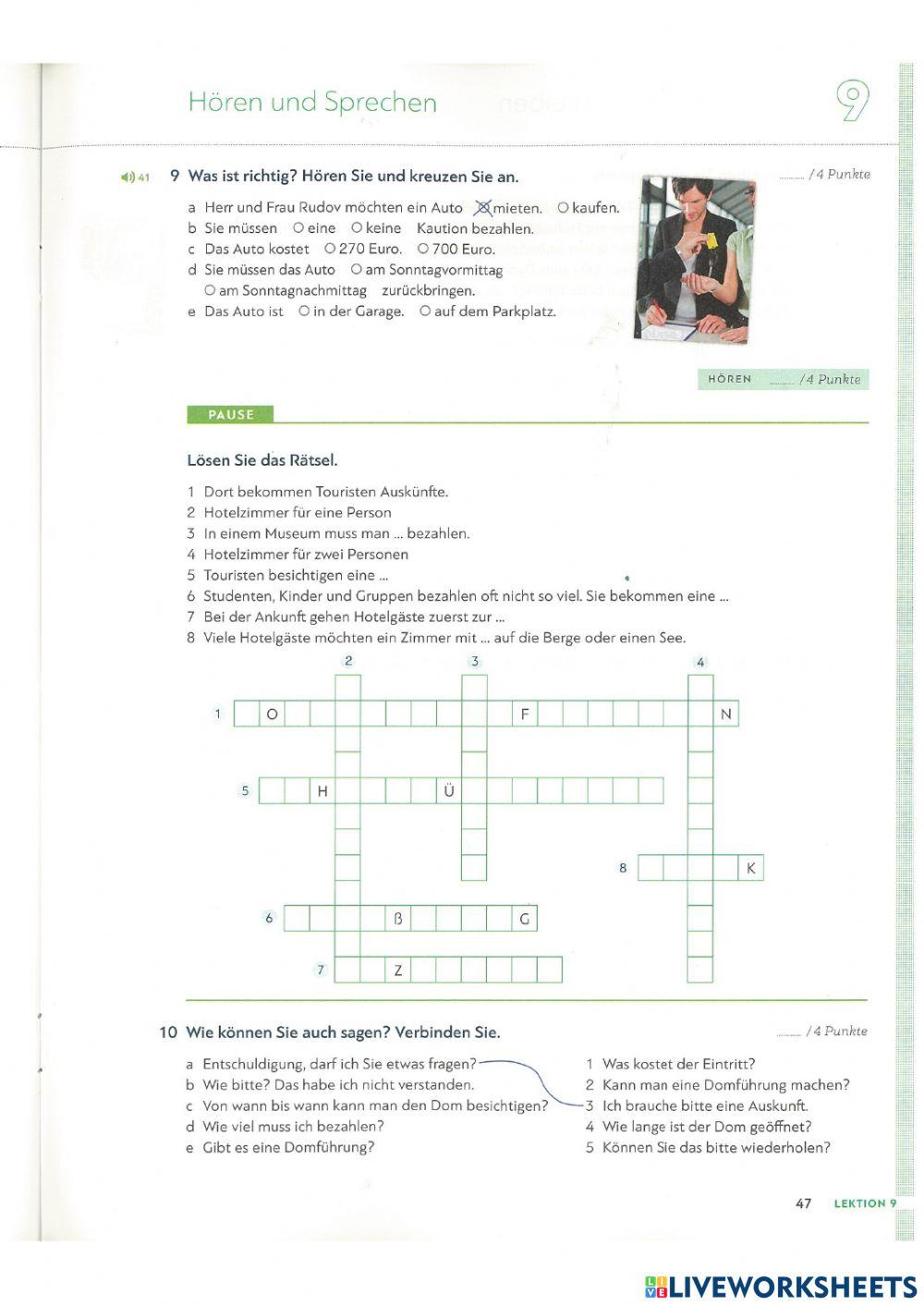 Extra Übungen Lekton 9