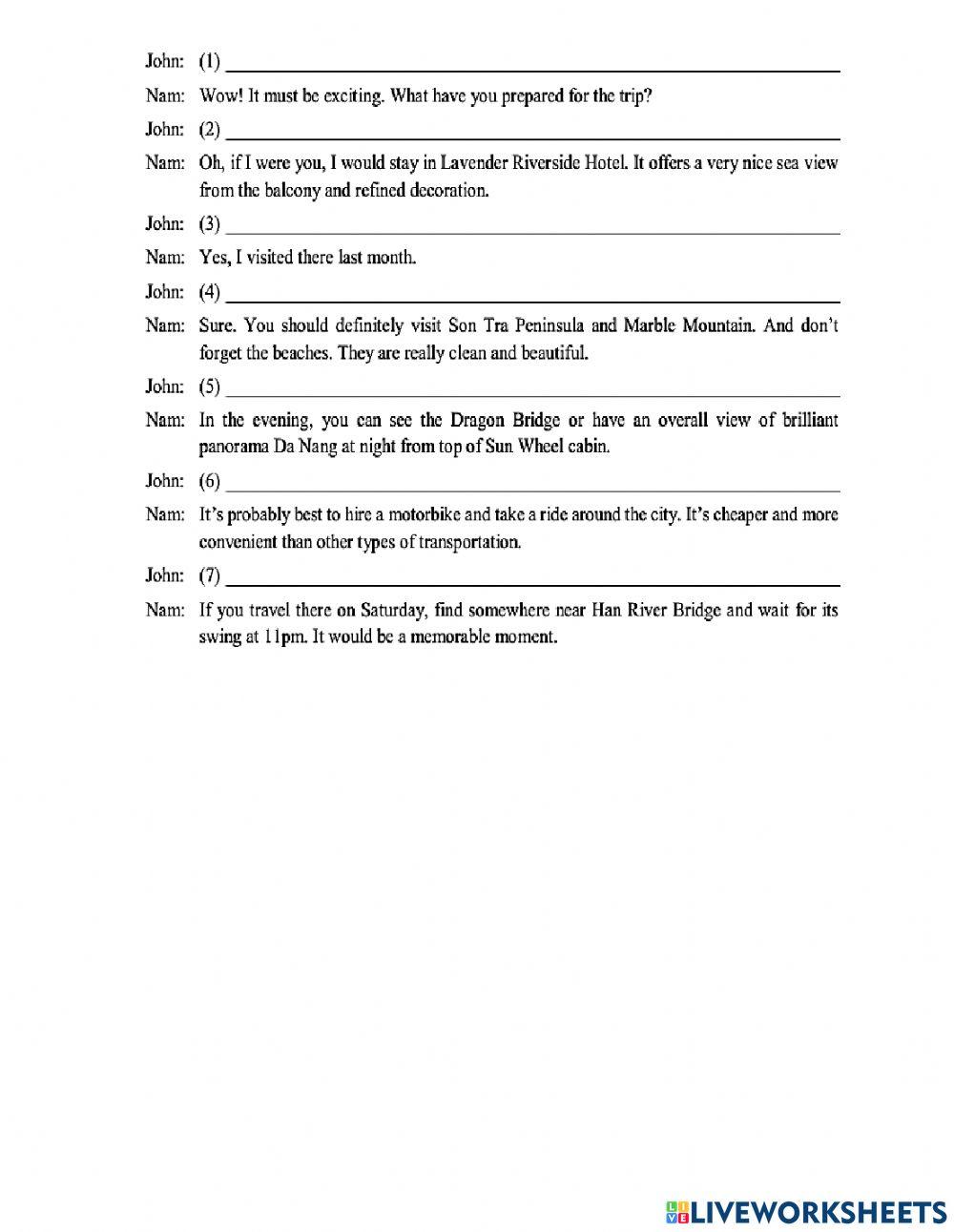 Unit Wonders In Vietnam Worksheet Live Worksheets