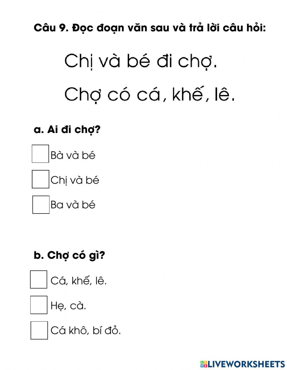 Ôn tiếng việt tuần 3
