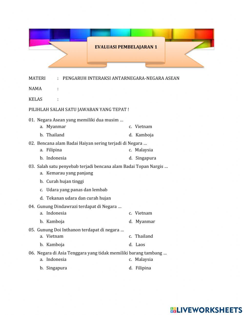 Evaluasi Pembelajaran 1