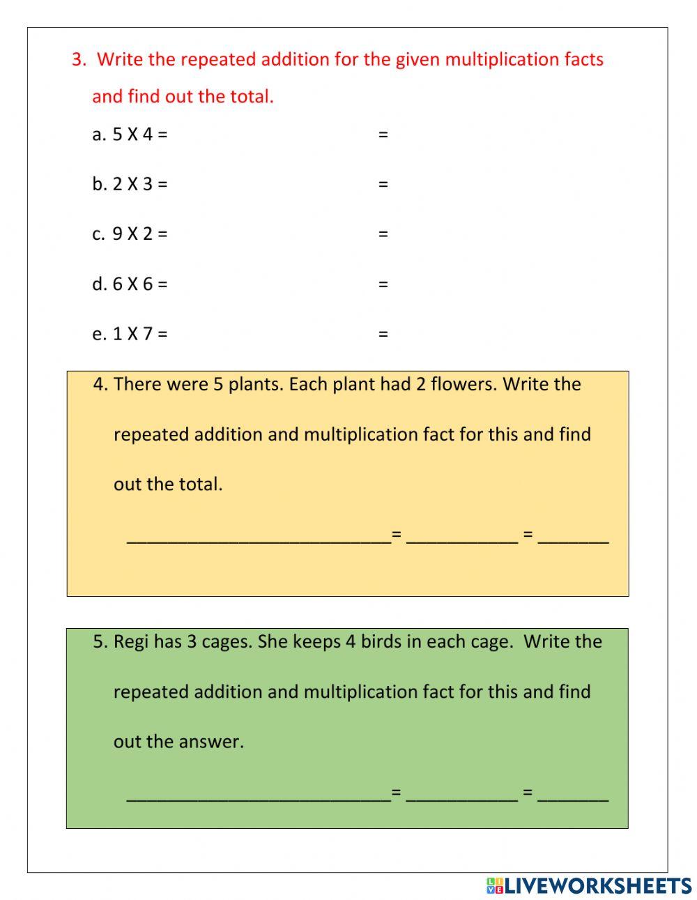 Repeated addition