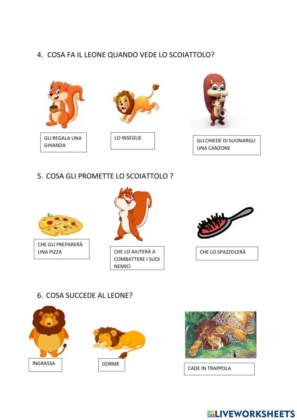 Il leone e lo scoiattolo