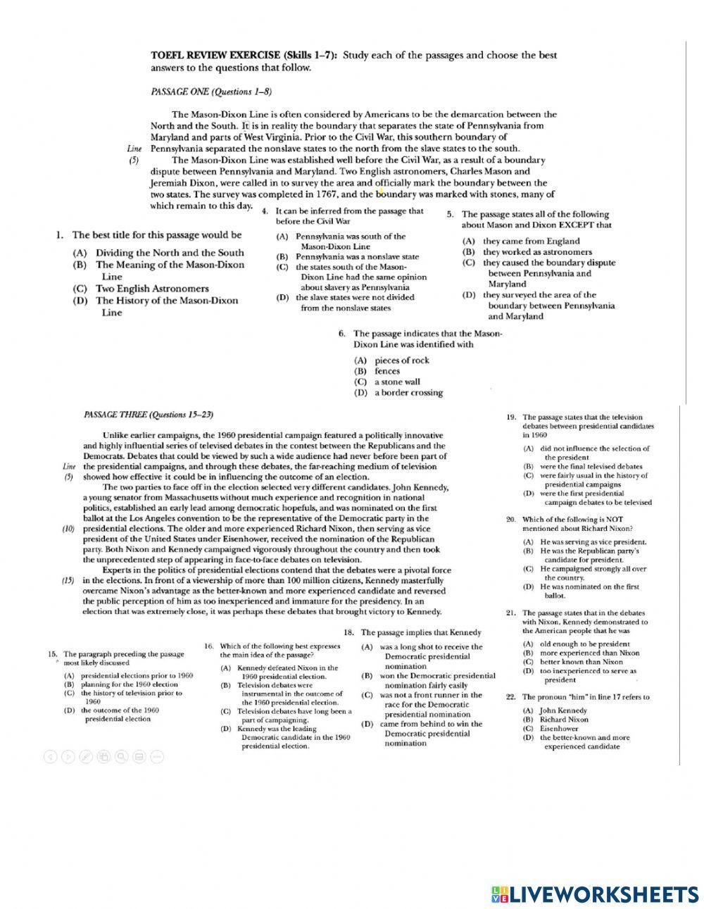 Reading toefl practice