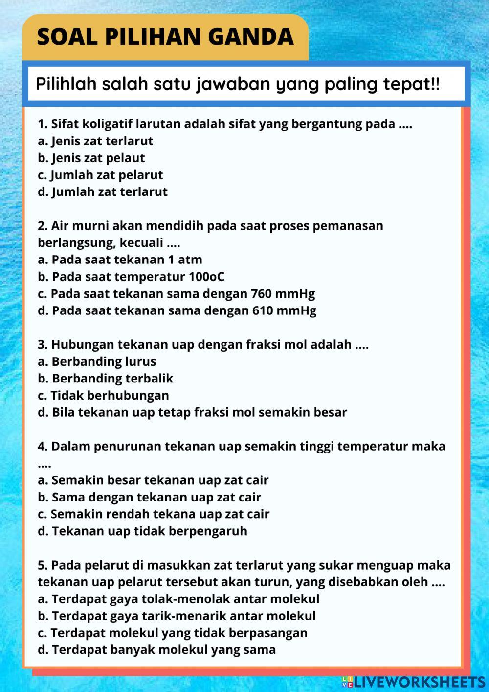 Sifat koligatif larutan