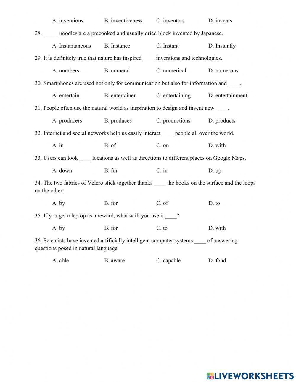 Inventions grade 11.u5