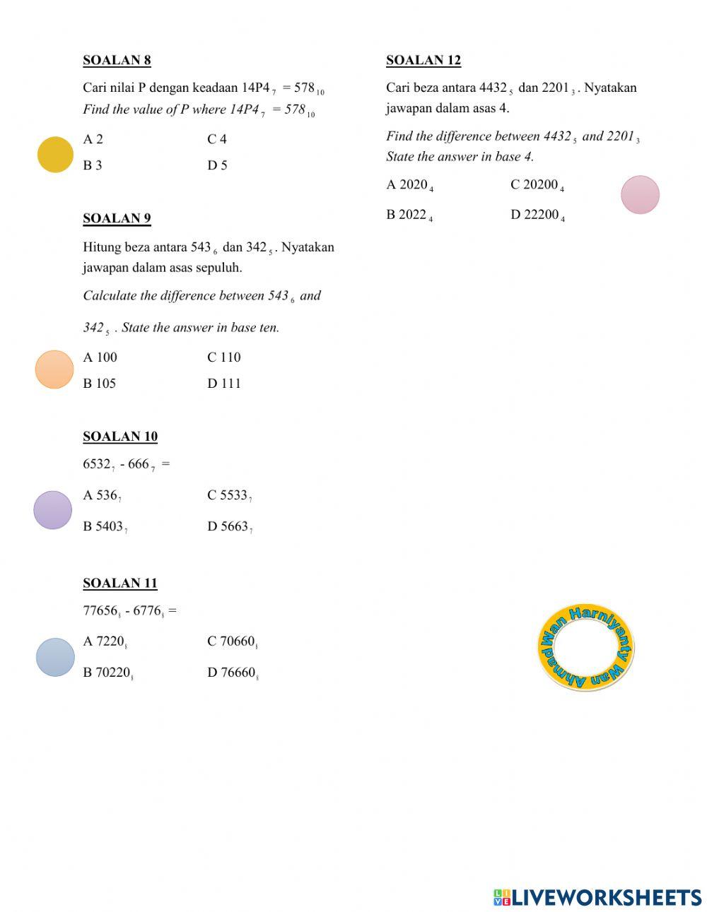 Bab 2 asas nombor(objektif)