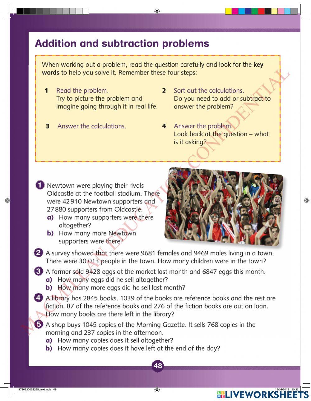 Maths 4A pages 44 (ex 1,2), 45 (ex 3,4), 46 (ex 1,2), 48 (ex 1)