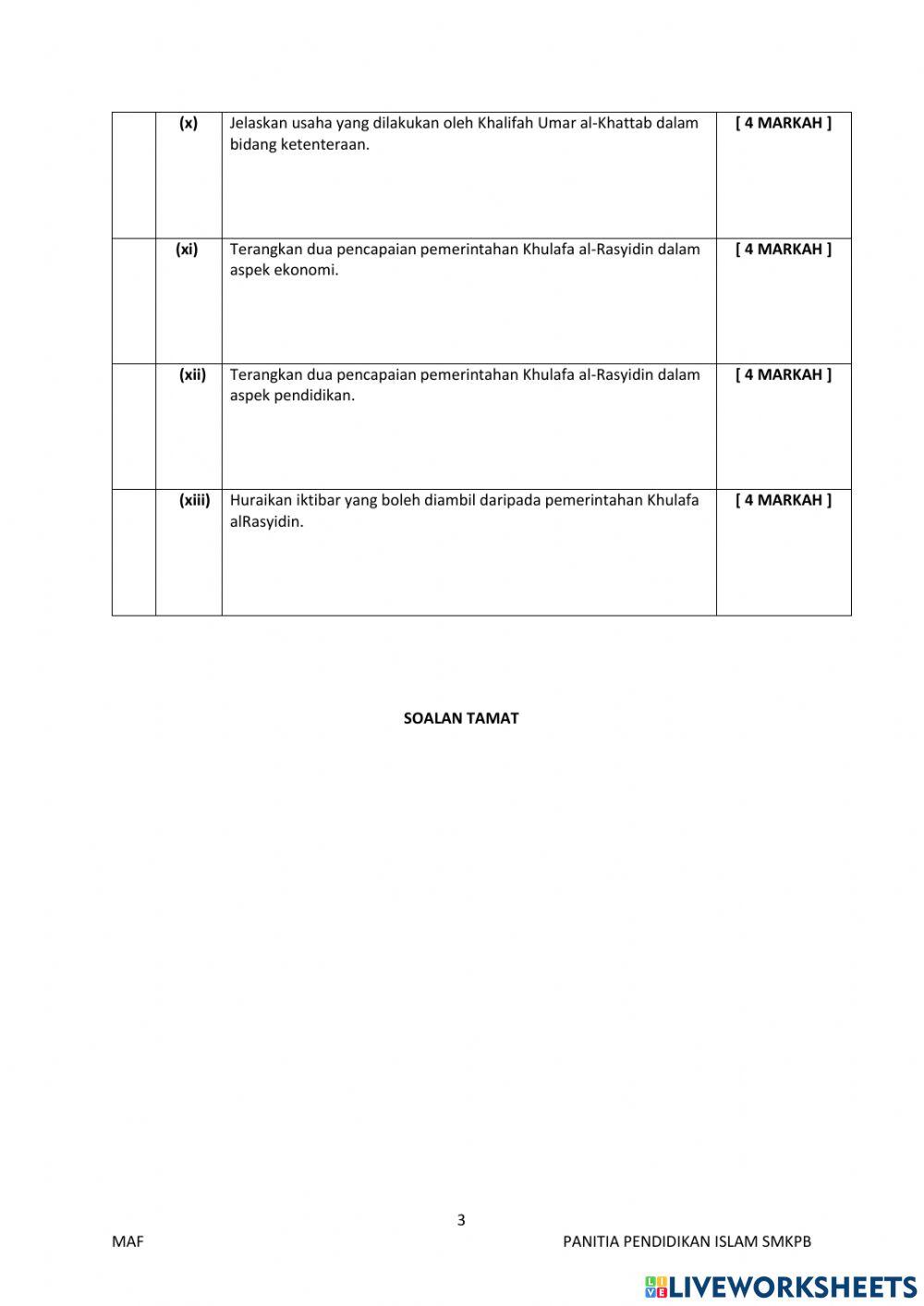 Modul maf kerajaan khulafa' t4